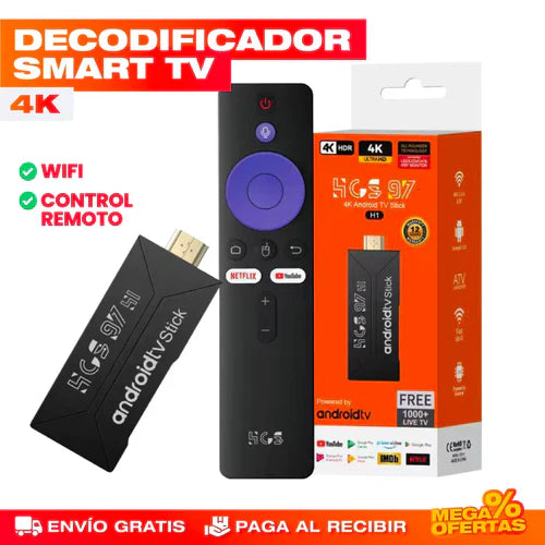 DECODIFICADOR SMART TV CON CONTROLE REMOTO